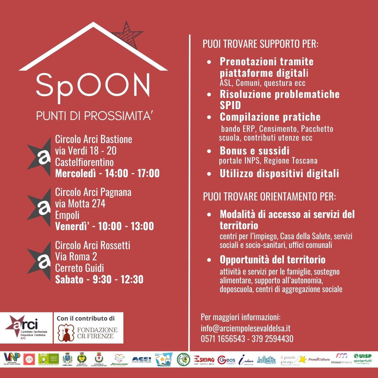 Orari e contatti progetto Spoon