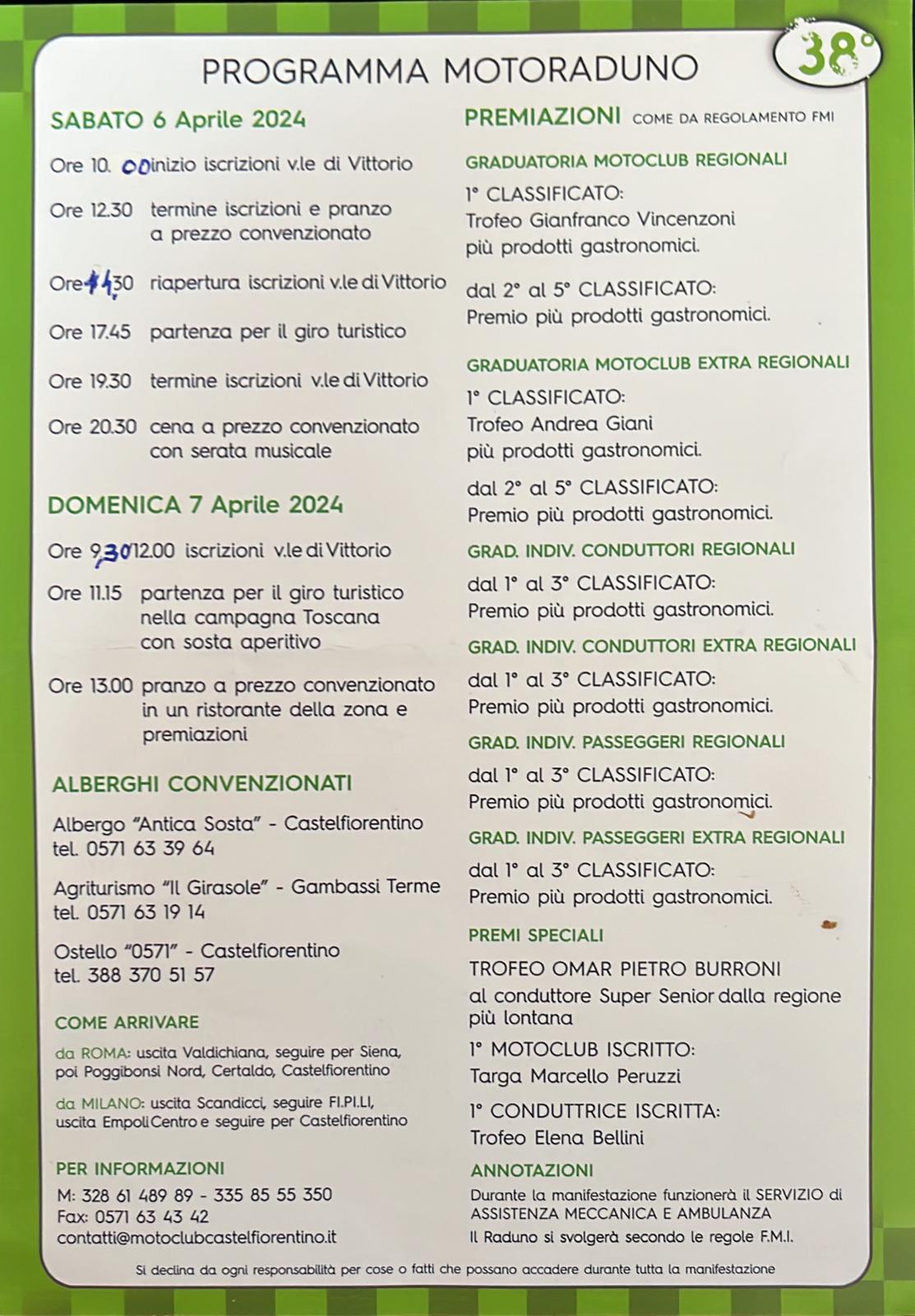 Programma motoraduno 2024