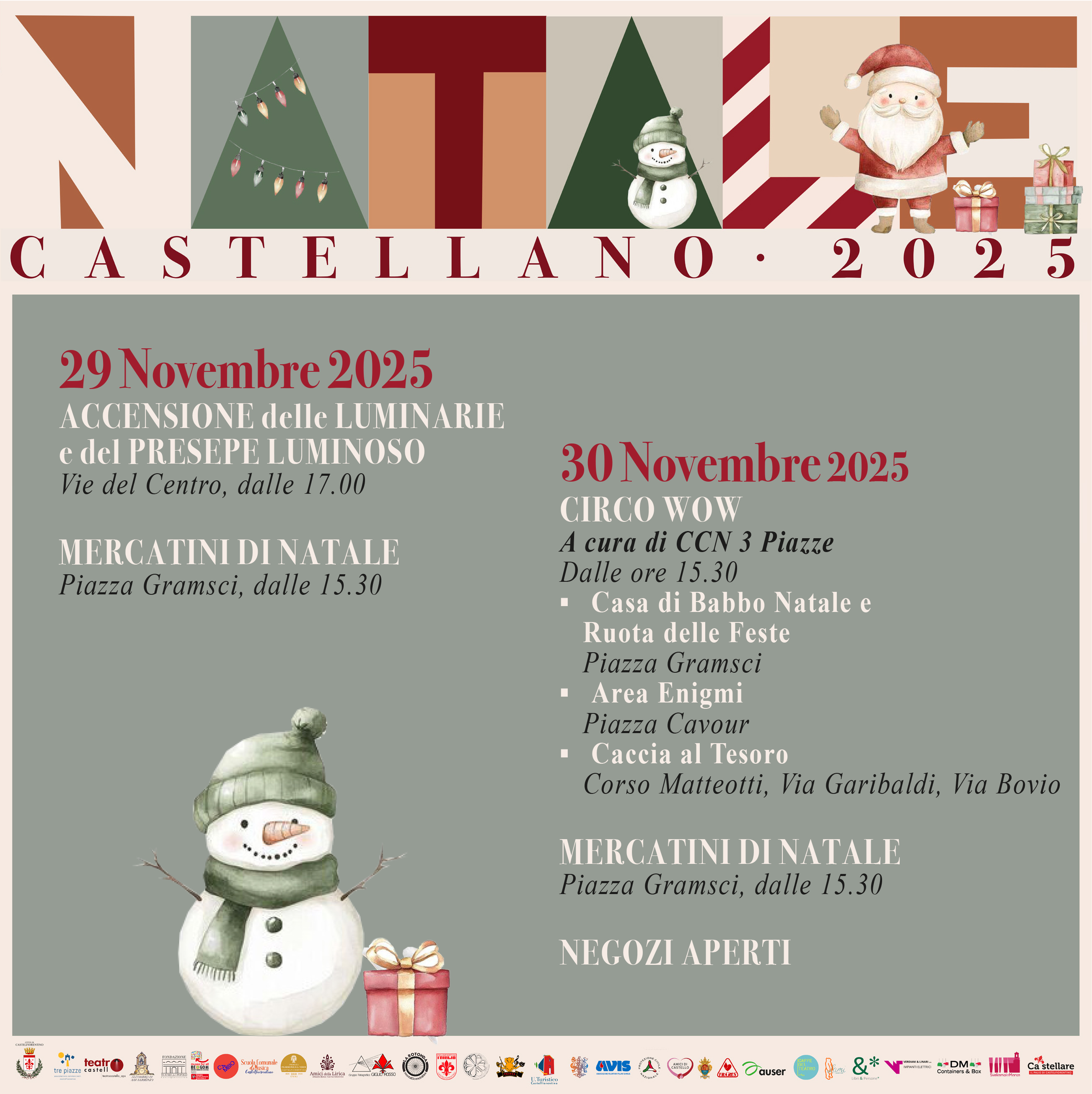 Locandina iniziative 29 e 30 novembre