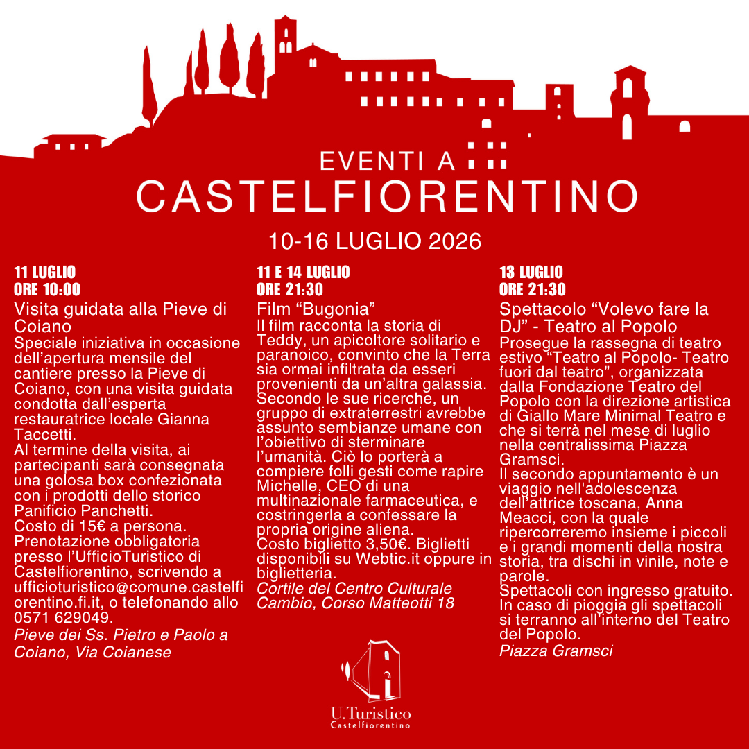 Newsletter Eventi a Castelfiorentino 10 luglio - 16 luglio 2026 - pag. 2