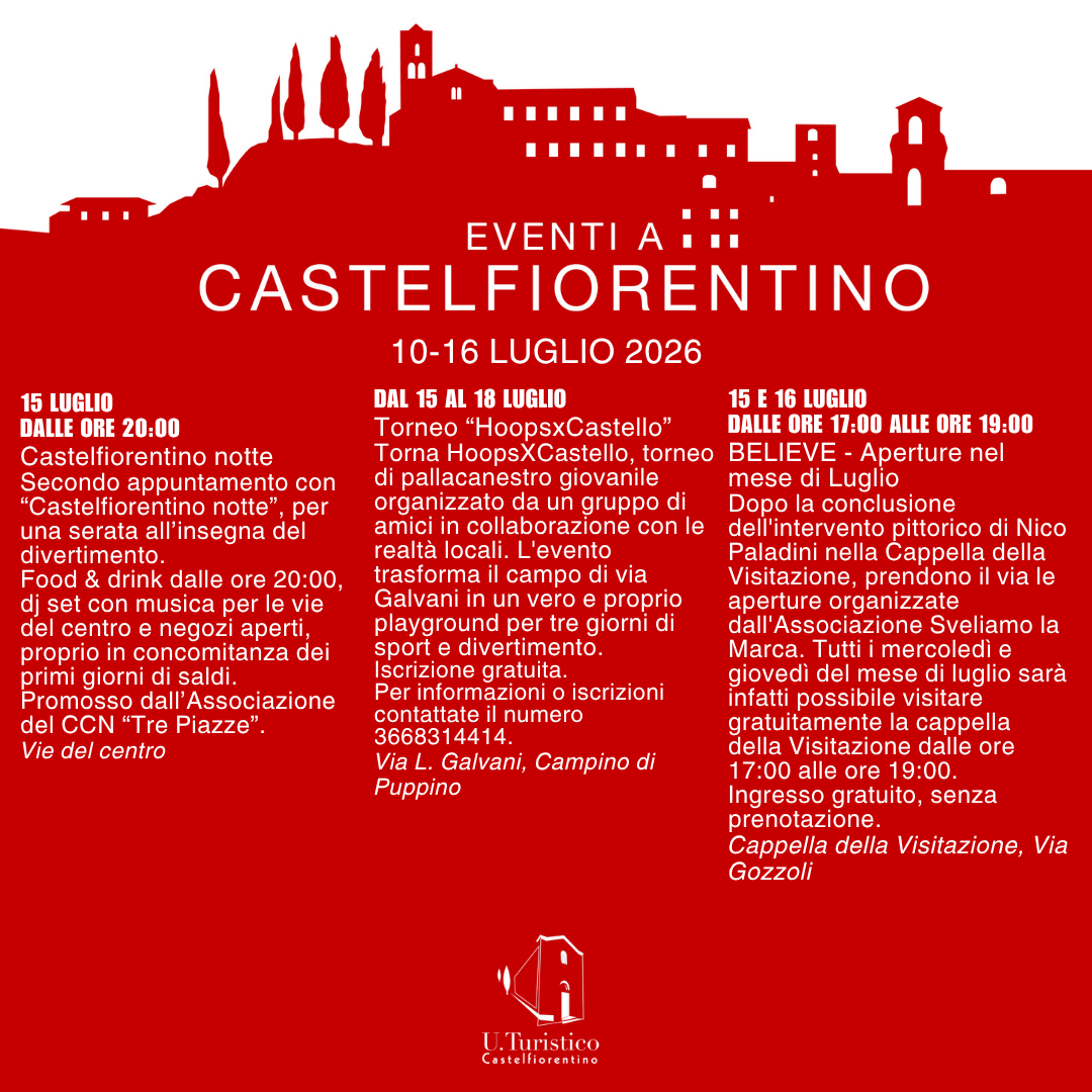 Newsletter Eventi a Castelfiorentino 10 luglio - 16 luglio 2026 - pag. 3