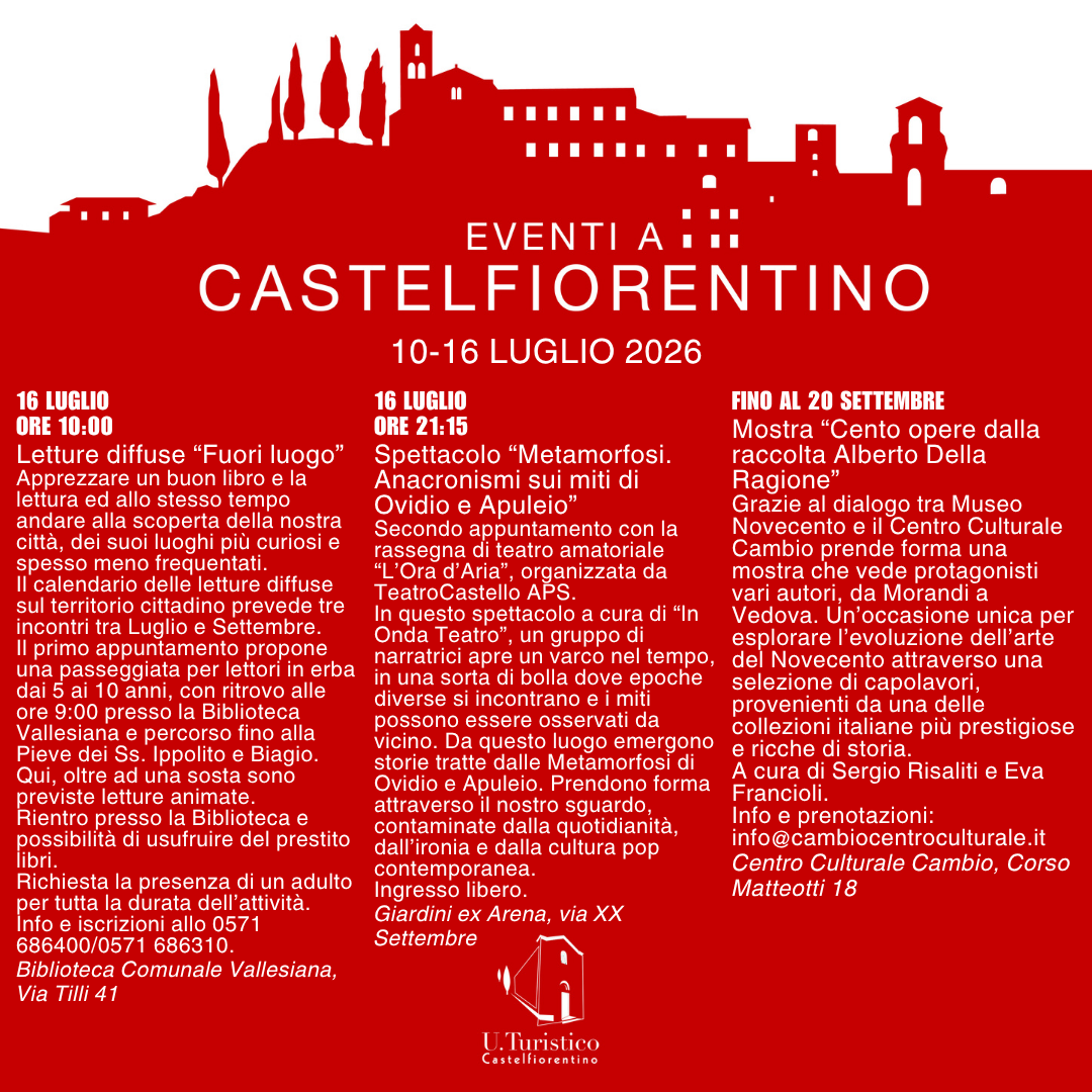 Newsletter Eventi a Castelfiorentino 10 luglio - 16 luglio 2026 - pag. 4