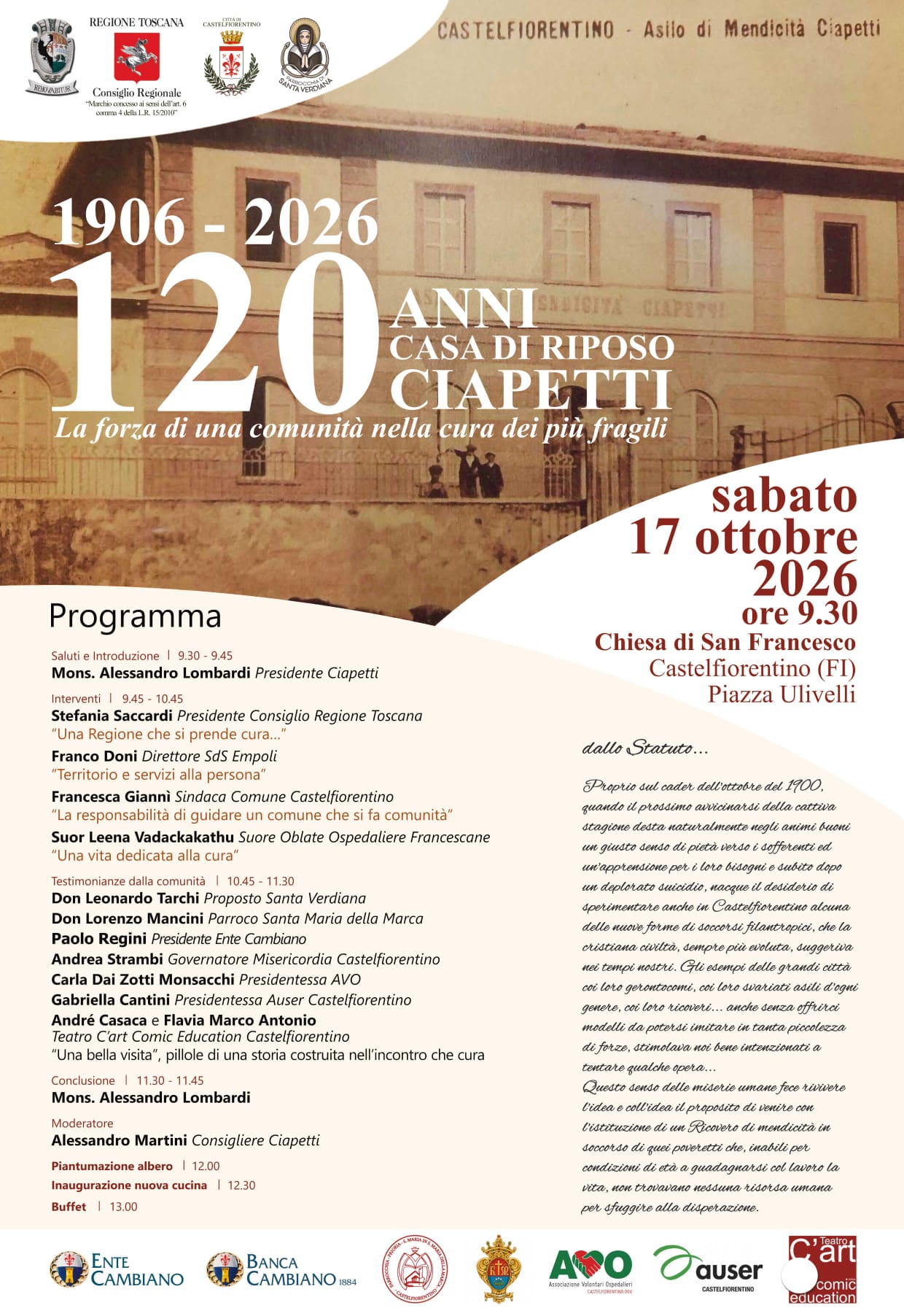 La locandina dell'iniziativa