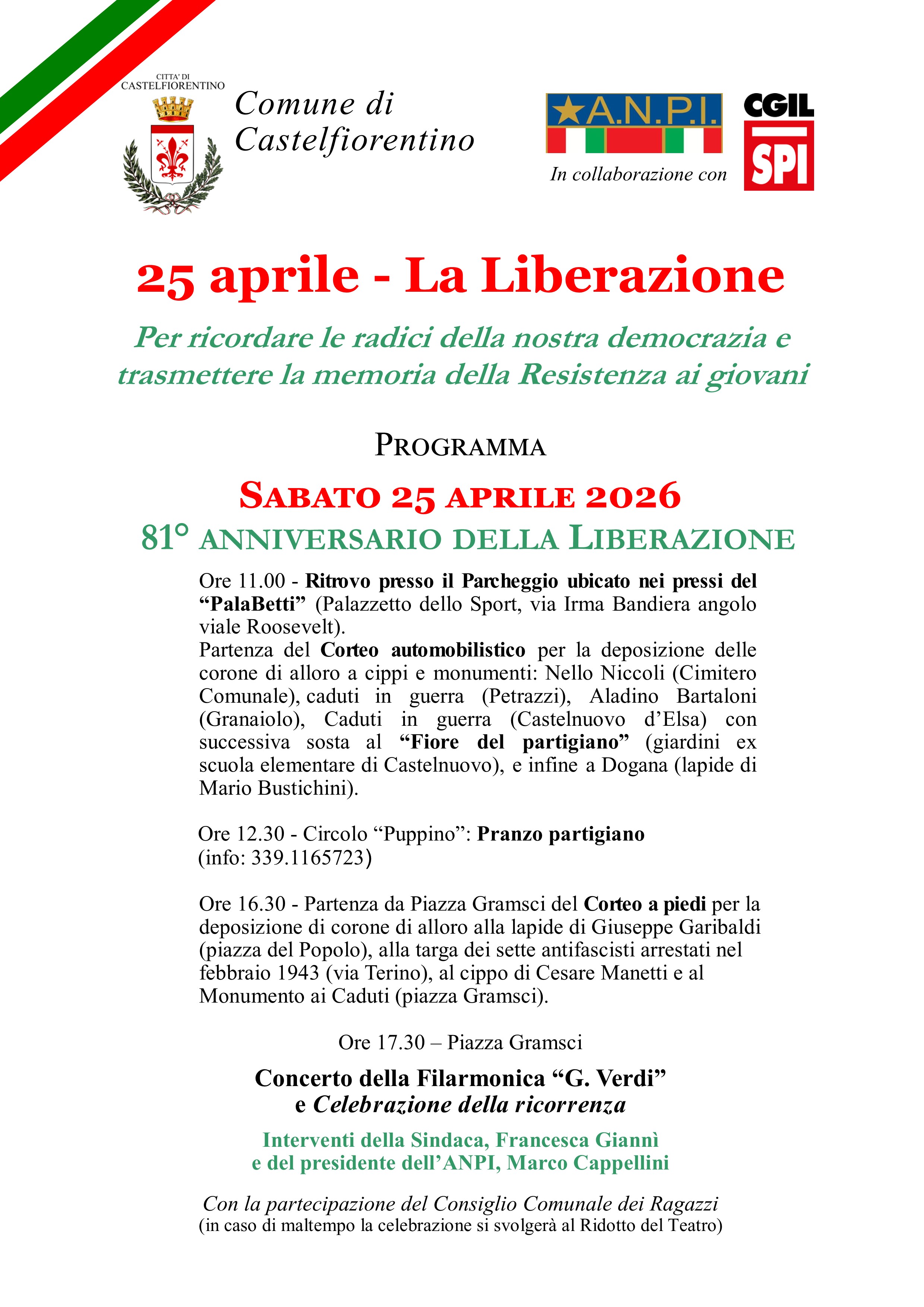 Il programma delle celebrazioni