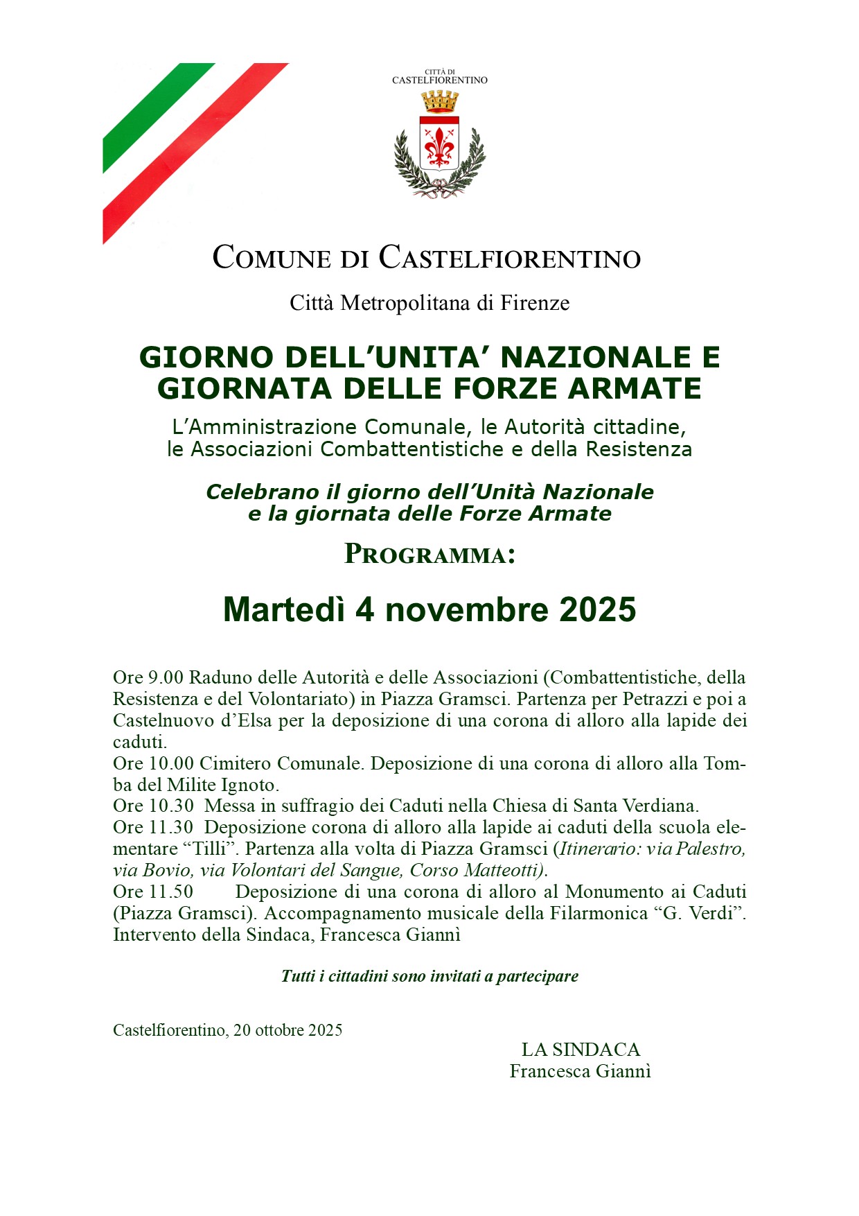 La locandina dell'iniziativa