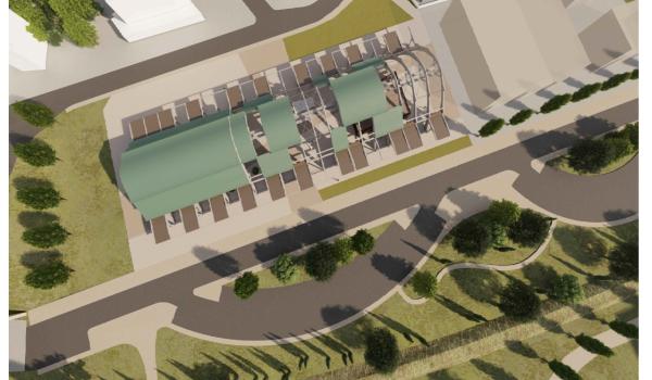 Render progetto di riqualificazione dell’ex Montecatini