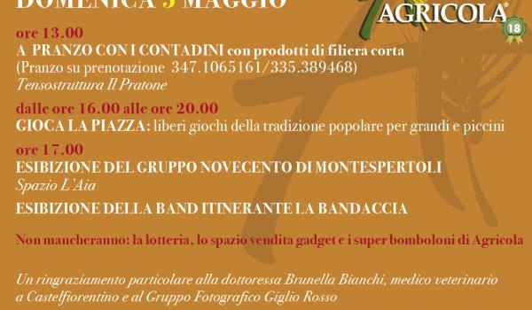Programma di domenica 5 maggio, pomeriggio