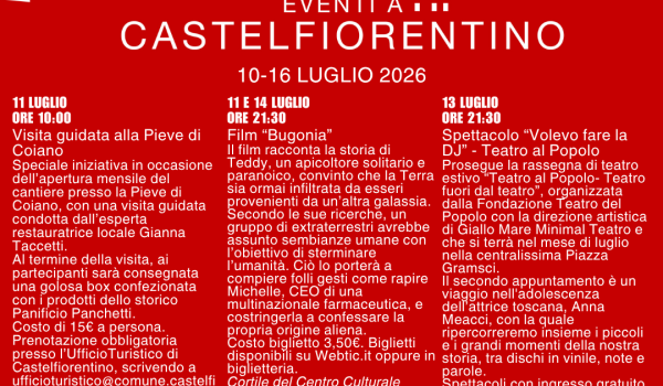 Newsletter Eventi a Castelfiorentino 10 luglio - 16 luglio 2026 - pag. 2
