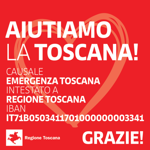 Logo raccolta fondi Aiutiamo la Toscana